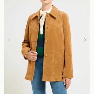Rumored Suede Jacket in Camel Brown